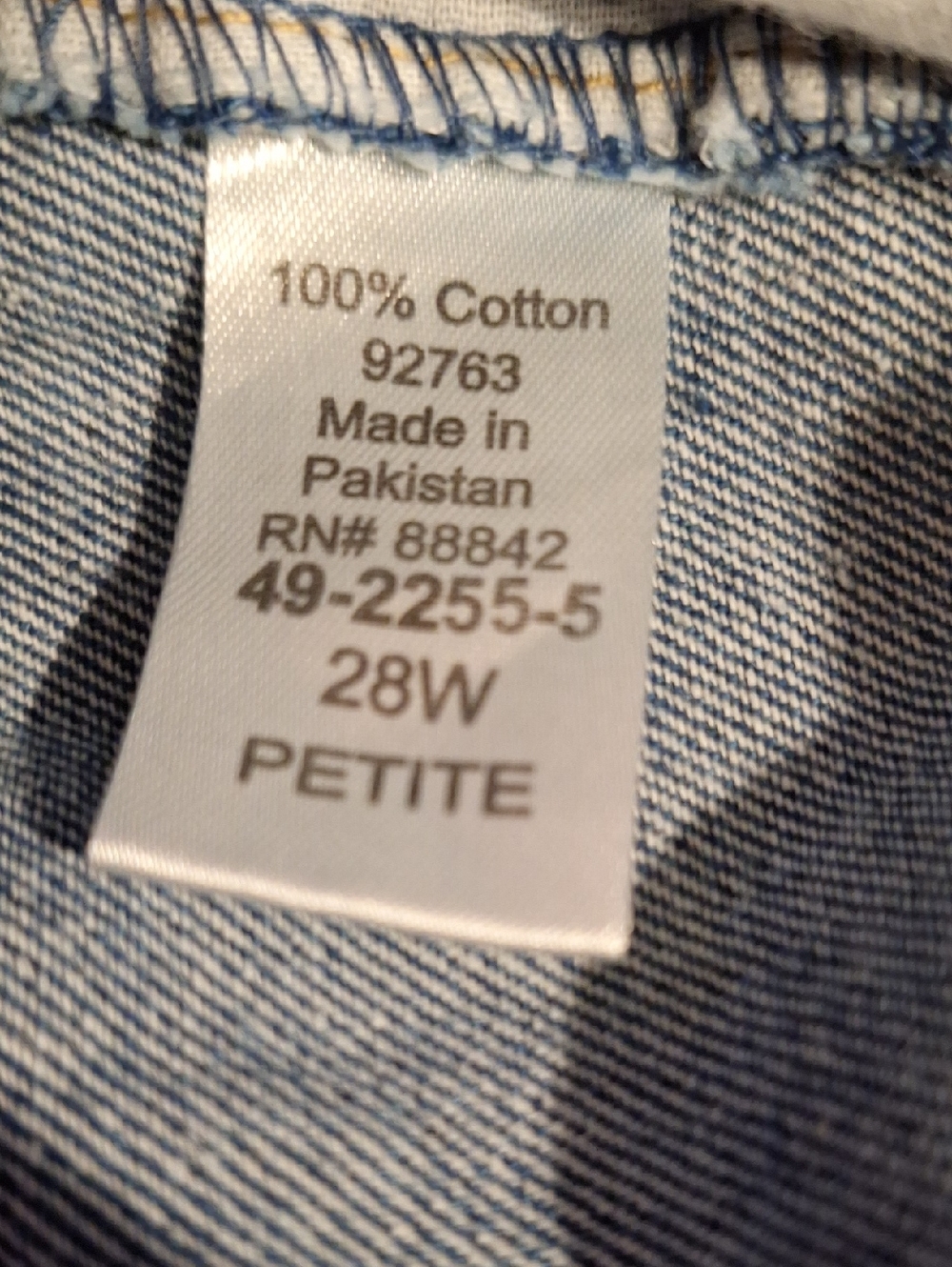 q ,womens  Classic Blue Denim Jeans 28WP - Picture 4 of 4